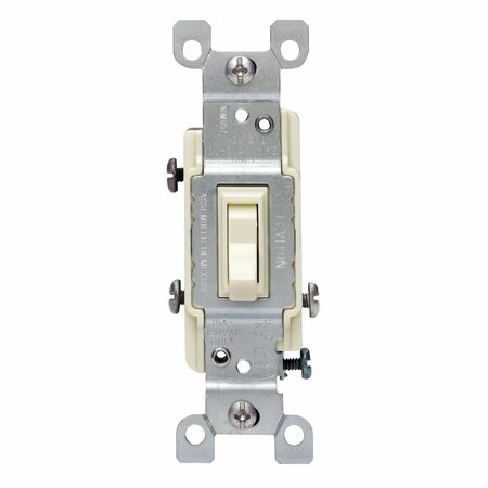 LEVITON Non-Grounded Toggle Ivory 15A 3-Way Switch 203-01453-ICP